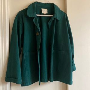 Anthropology green jacket with pockets really cute